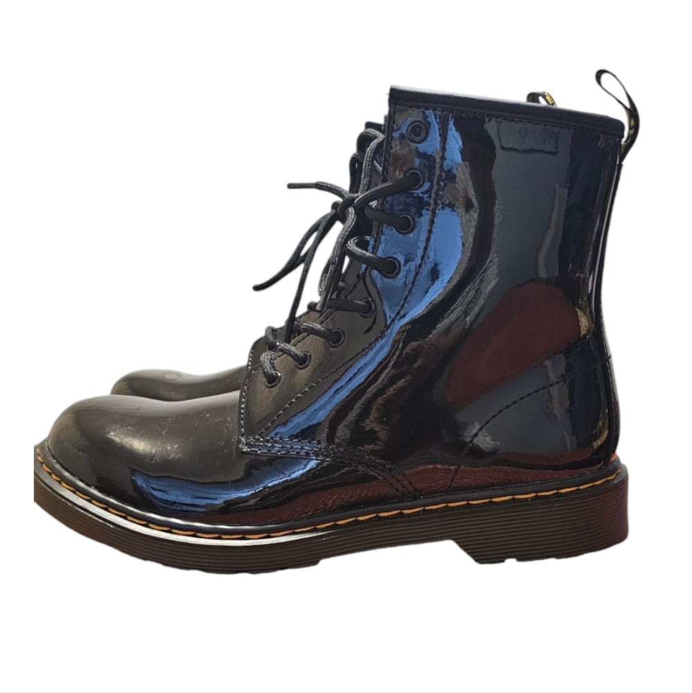 Dr. Martens 1460Y Patent Leather Lace Up Boots - Picture 4 of 7